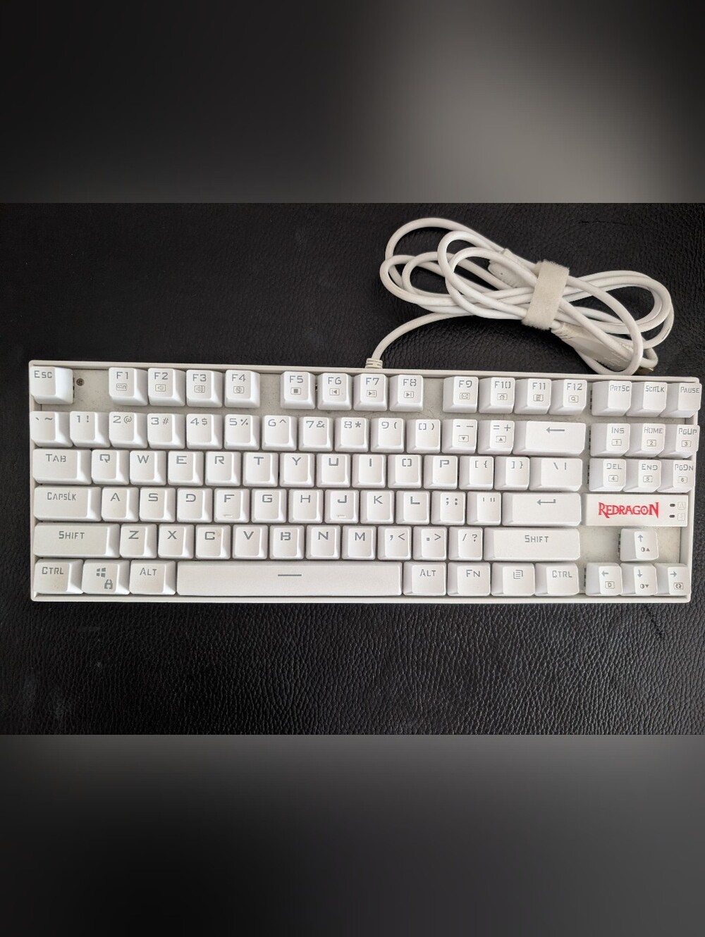 Redragon White Tenkeyless Mechanical Gaming Keyboard - Compact Wired
